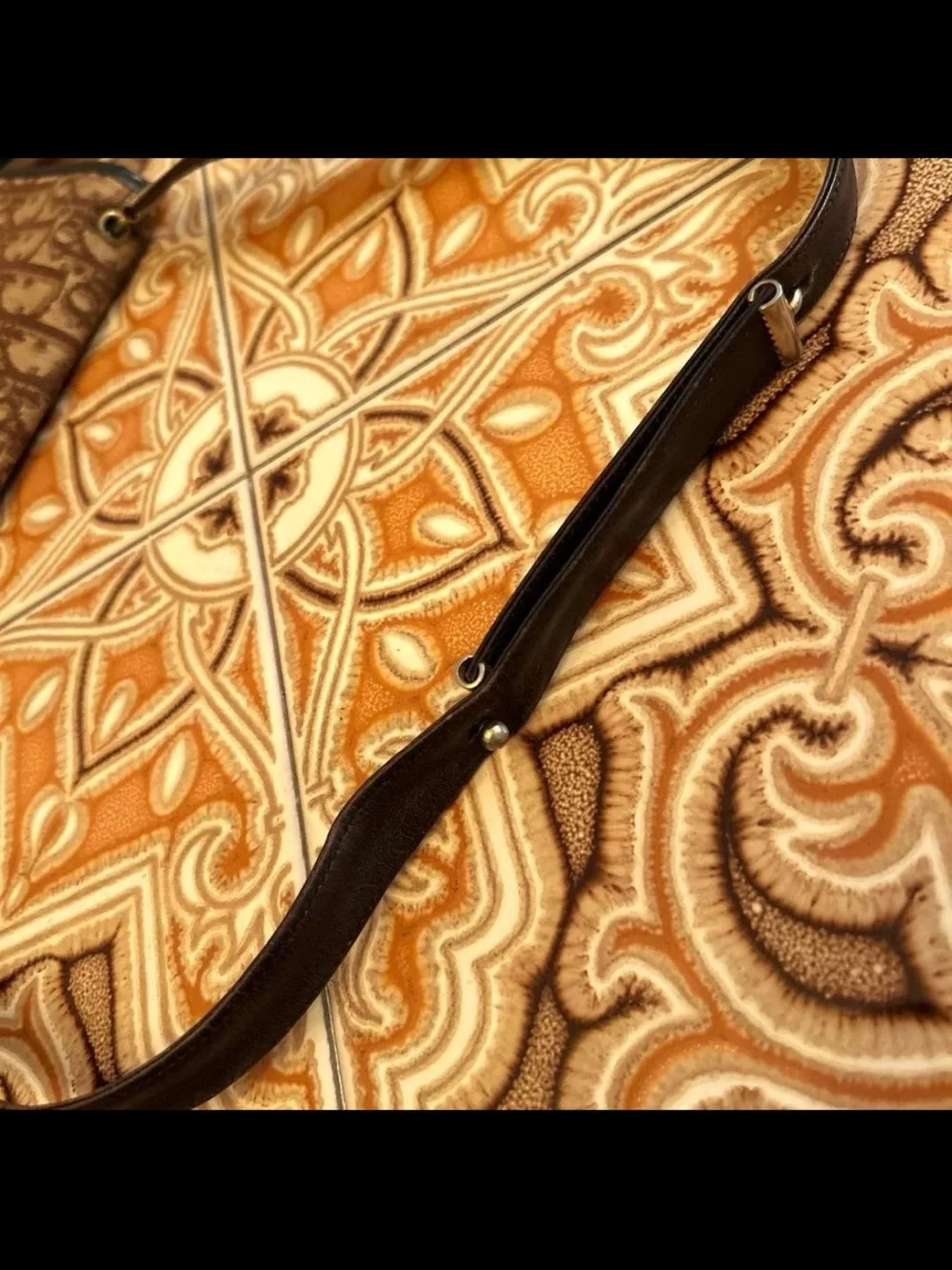 Dior Brown Monogram Canvas Crossbody Bag with Gold Hardware
